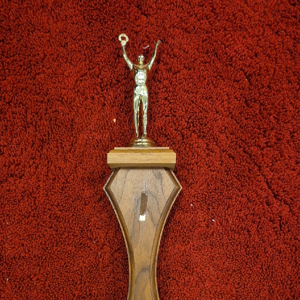 Vintage Trophy with Wooden Base